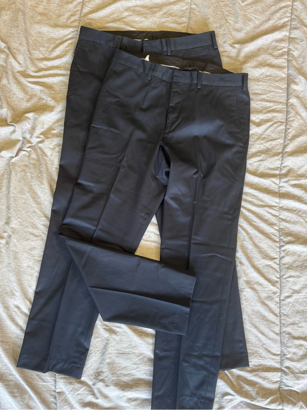 Lands' End Men's Tailored Fit Pants in Navy (2)